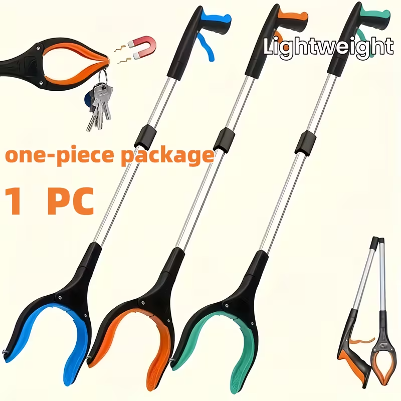 Folding Grabber Reacher Tool with Rotating Jaw & Magnetic Tip