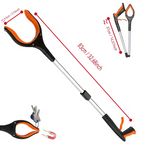 Folding Grabber Reacher Tool with Rotating Jaw & Magnetic Tip