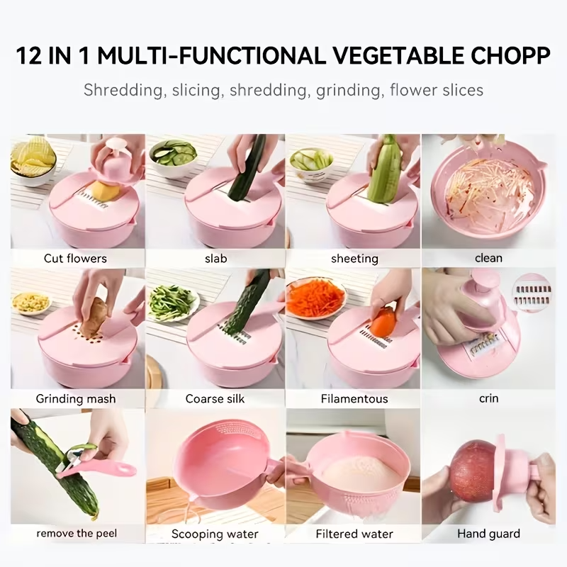 12-in-1 Vegetable Chopper for Fast Kitchen Prep