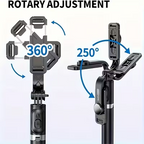40" Selfie Stick Tripod with Wireless Remote & 360° Rotation
