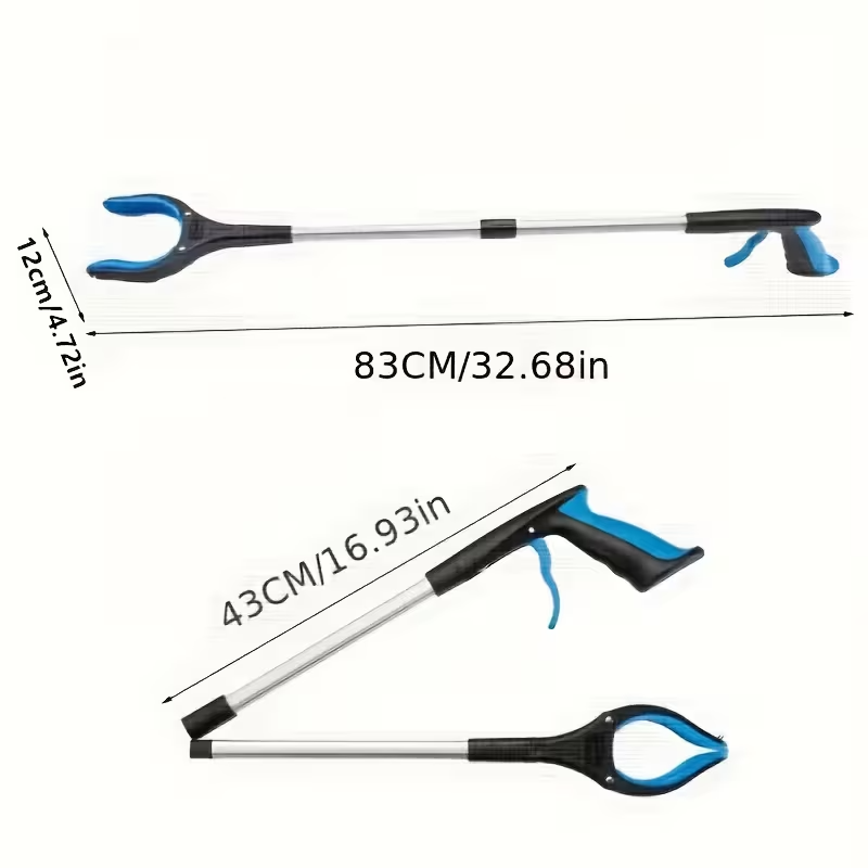 Folding Grabber Reacher Tool with Rotating Jaw & Magnetic Tip